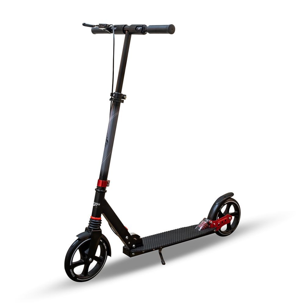 Carromco Tretroller Scooter Lugano 200, Cityroller für Kinder und Erwachsene, (Geschenk zum Geburtstag, Geschenk Idee), zusammenklappbar, höhenverstellbarer Lenker, Hand- und Hinterradbremse
