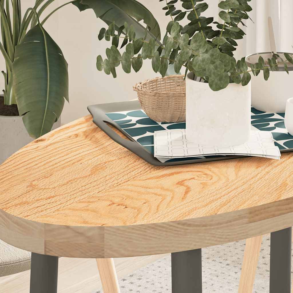 vidaXL Tischplatte Tischplatte 100x50x4 cm Massivholz Eiche Oval (1 St)