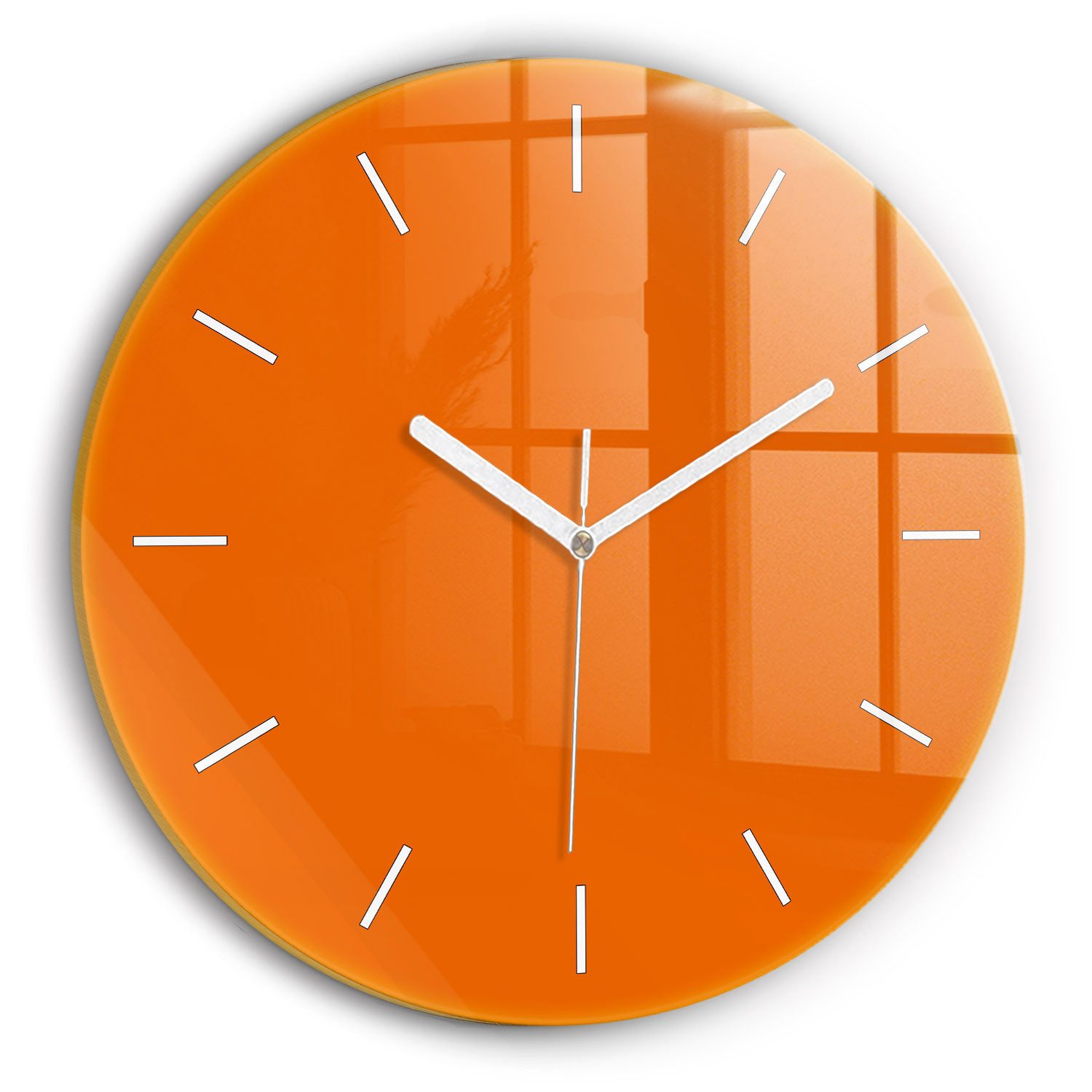 Tulup Wanduhr Wanduhr Glasrunde Uhr Moderne Glaswanduhr 30cm Uhr aus gehärtetem Glas