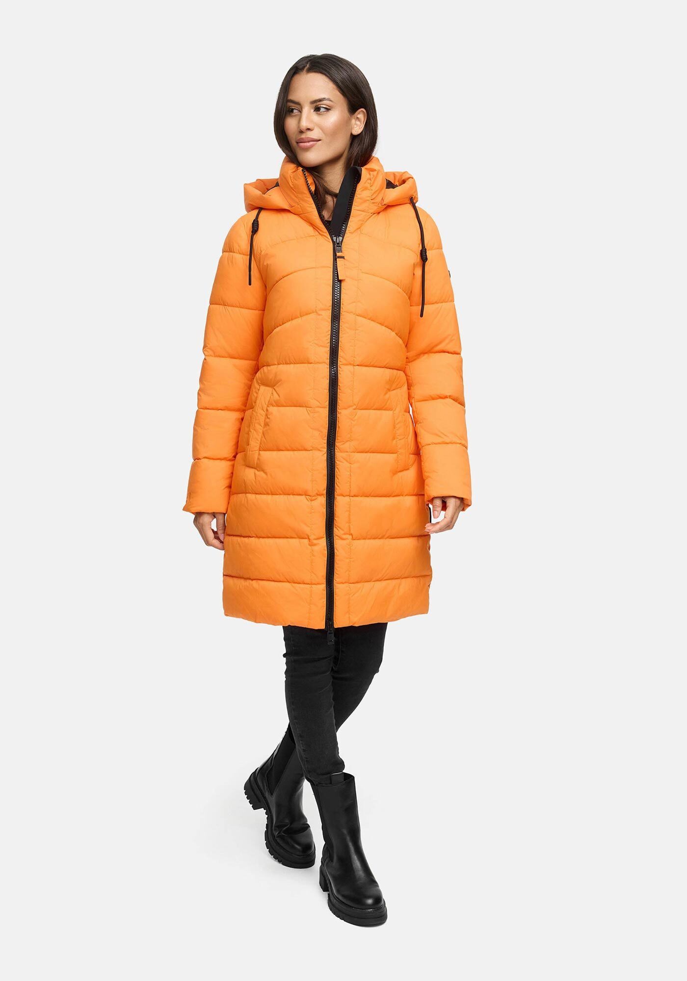 Marikoo Winterjacke Kaltnäschen mit abnehmbarer Kapuze und hochschließendem Kragen