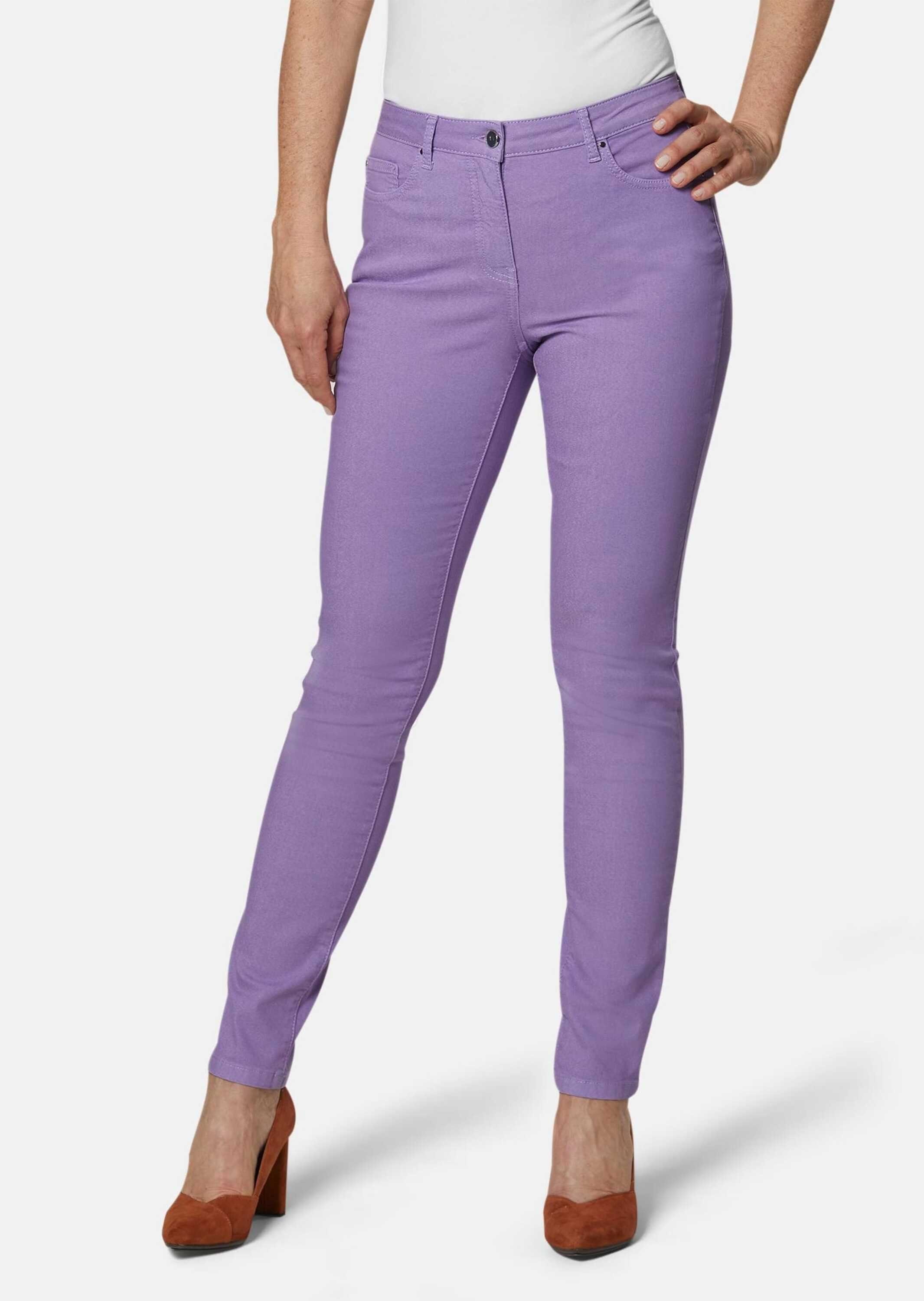 GOLDNER Bequeme Jeans Kurzgröße: Lange Freizeithose BELLA mit Formbund Slim Fit Stretch-Jeans mit hohem Komfort, Formbund