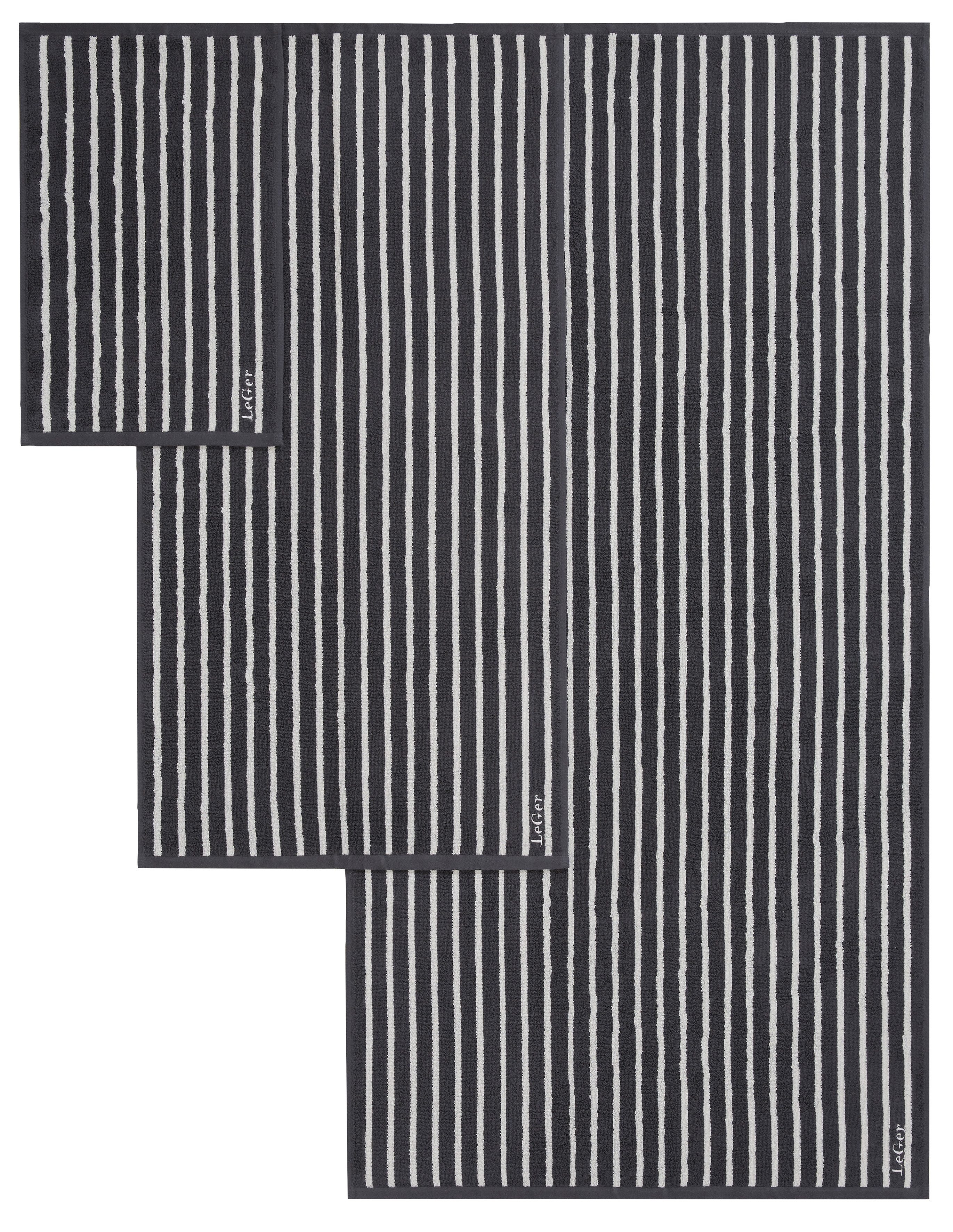 LeGer Home by Lena Gercke Handtuch Set Tamsin, Duschtücher, Handtücher, Gästetücher, Premium 500 gr/m², Frottier (Set, 6-St), mit Logostikerei, 100% Baumwolle,  – Bild 5 von 5