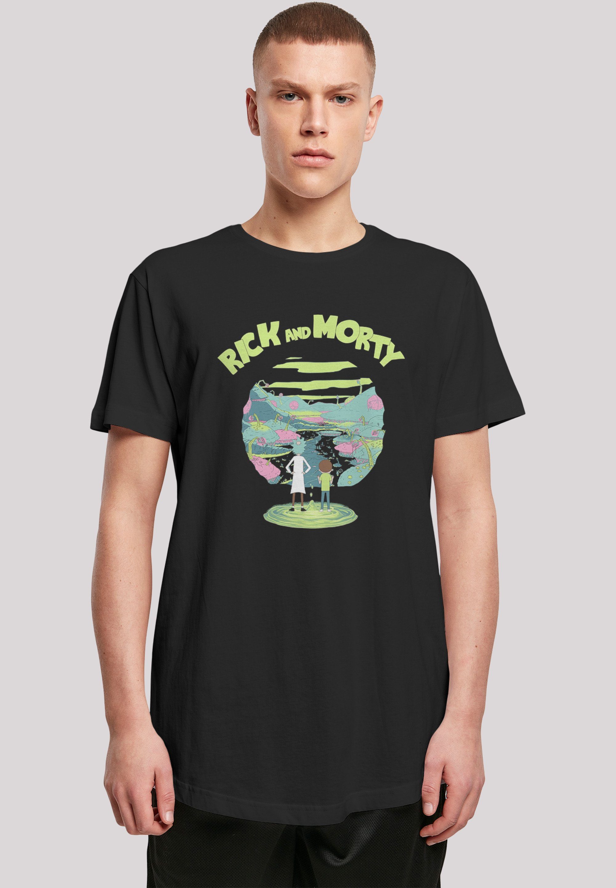 F4NT4STIC T-Shirt Rick and Morty Portal Print schwarz