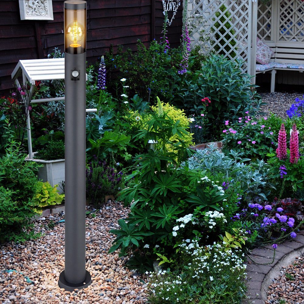 Gartenlampen Leuchtmittel Wegeleuchte außen nicht etc-shop Bewegungsmelder Pollerleuchte, inklusive, Pollerleuchte
