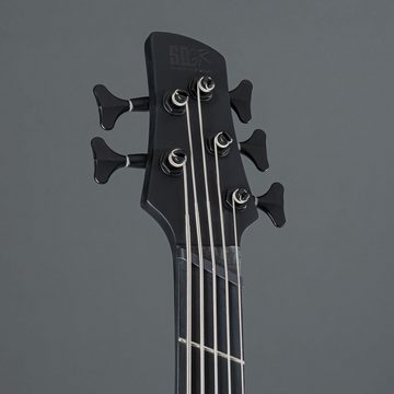 Ibanez E-Bass, E-Bässe, 5-Saiter E-Bässe, Iron Label SRMS625EX-BKF Black Flat - E-Bass