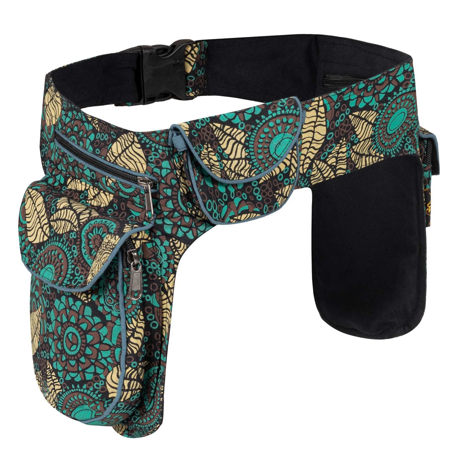 Bauchtasche Doppel Bauchtasche Sidebag Gürtel/Hüft/Festivaltasche Hippie Hipbag