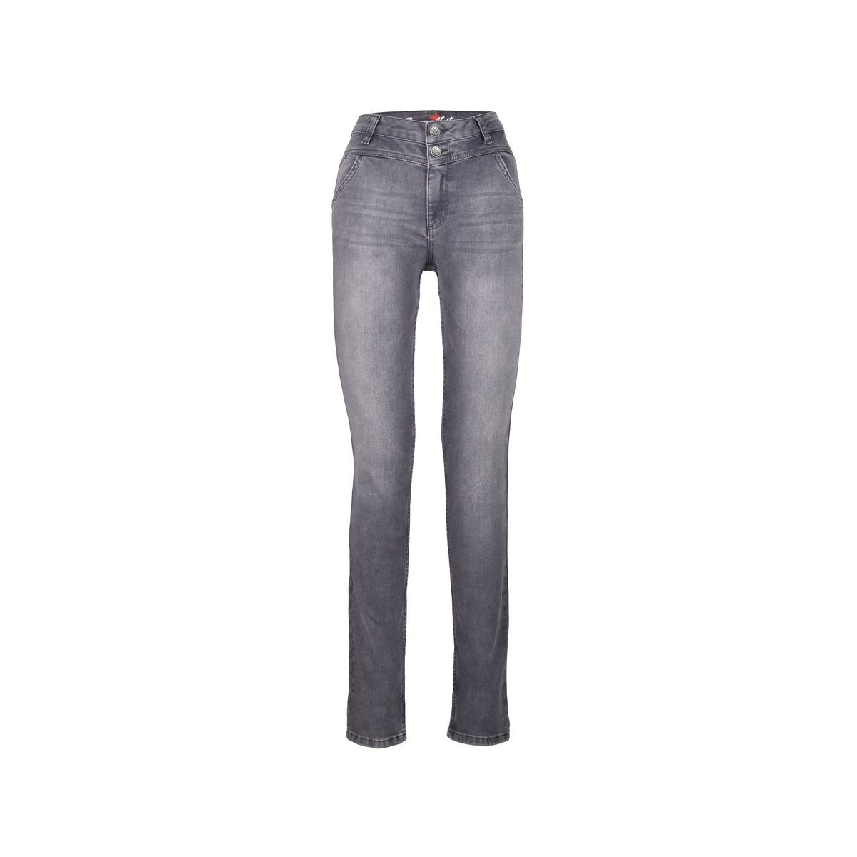 Vista grau 5-Pocket-Jeans (1-tlg) Buena