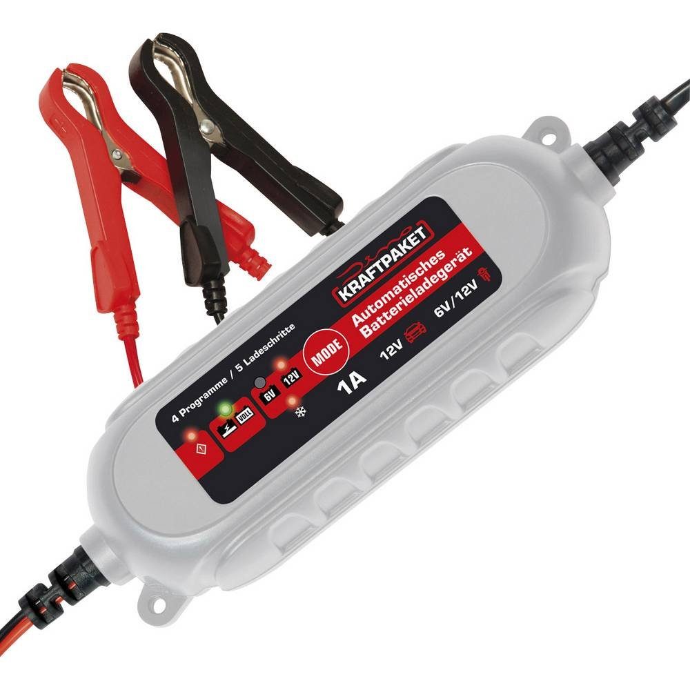 Dino KRAFTPAKET Automatikladegerät 136314 Autobatterie-Ladegerät (Akkutest, Auffrischen, Regenerieren, Ladungserhaltung)