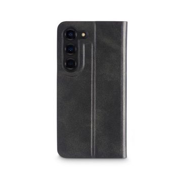 Hama Smartphone-Hülle Booklet für Samsung Galaxy S23+ aus resistentem Kunstleder, Schwarz, Standfunktion & Einsteckfach mit Fingeröffnung
