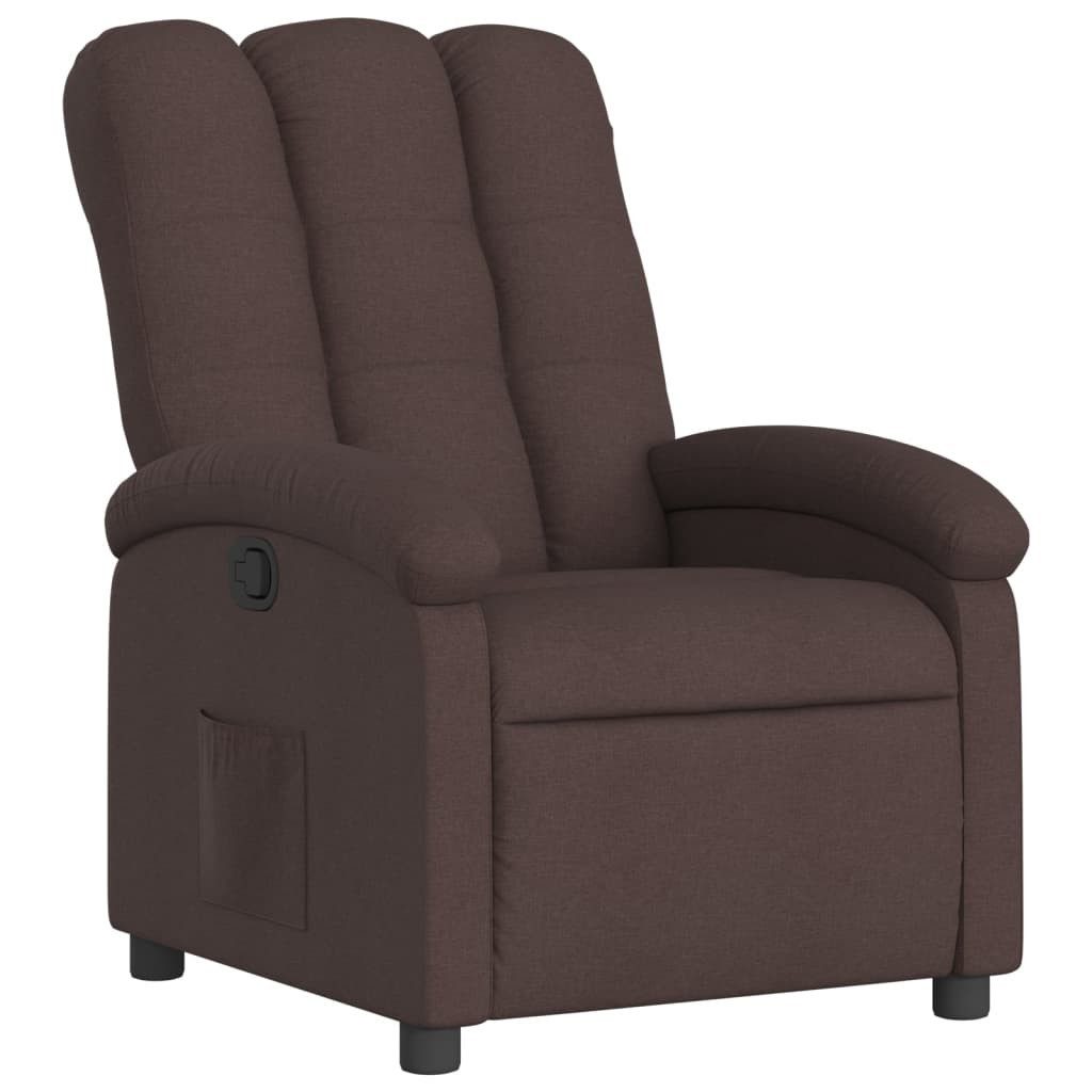 vidaXL Sessel Relaxsessel Dunkelbraun Stoff (1-St)
