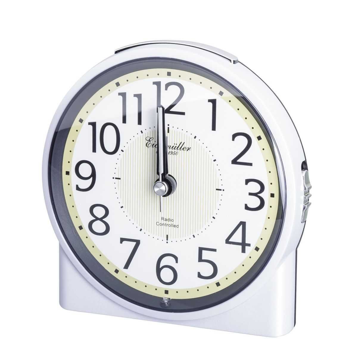 Funkwecker Weiss 9863-02, Sehr gut ablesbar, Präzise Zeitangabe
