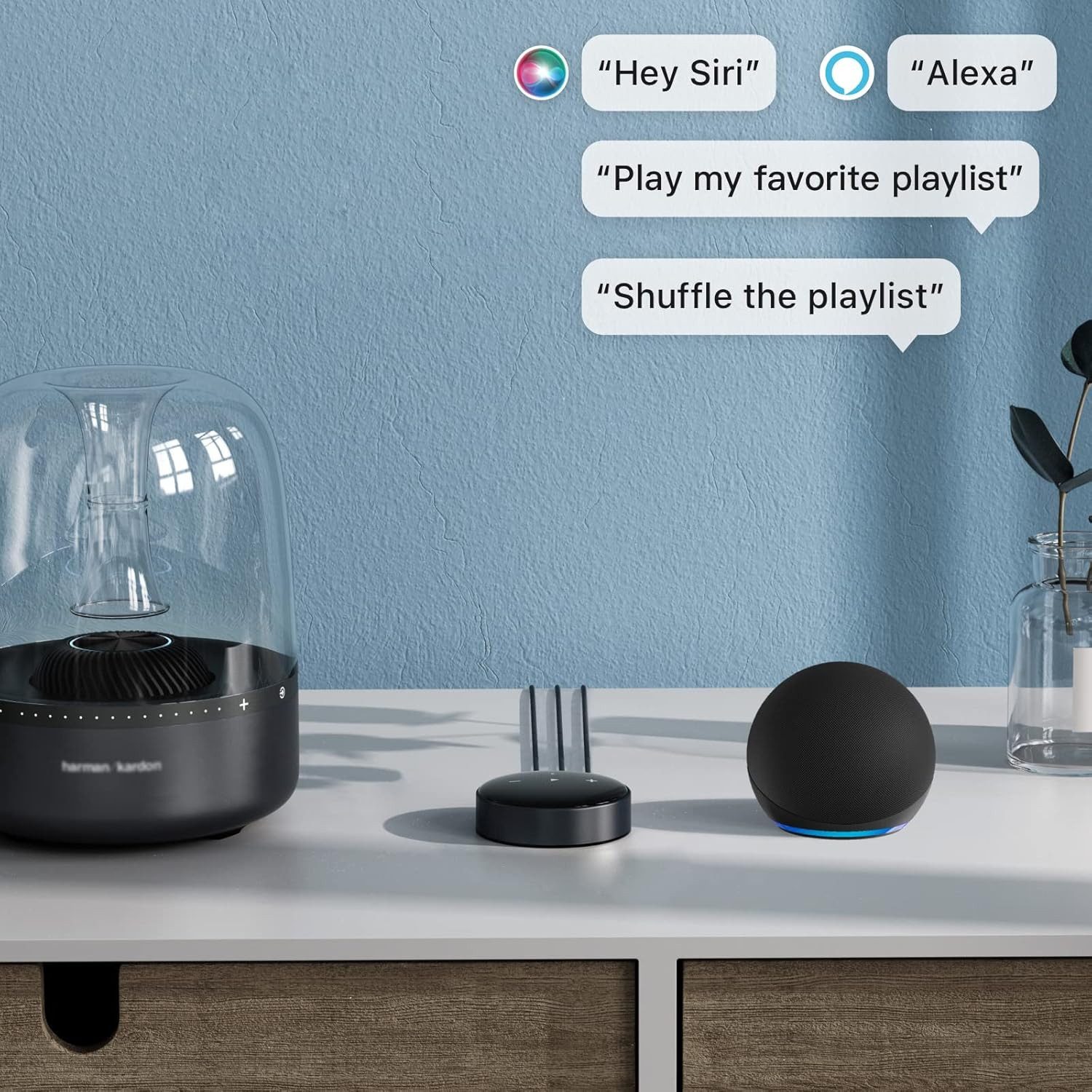 WiiM Streaming-Box Mini AirPlay 2, (Alexa- und Siri-Sprachassistenten, Amazon Music, Tidal und mehr), Audio Streamer, Multiroom-Stereo