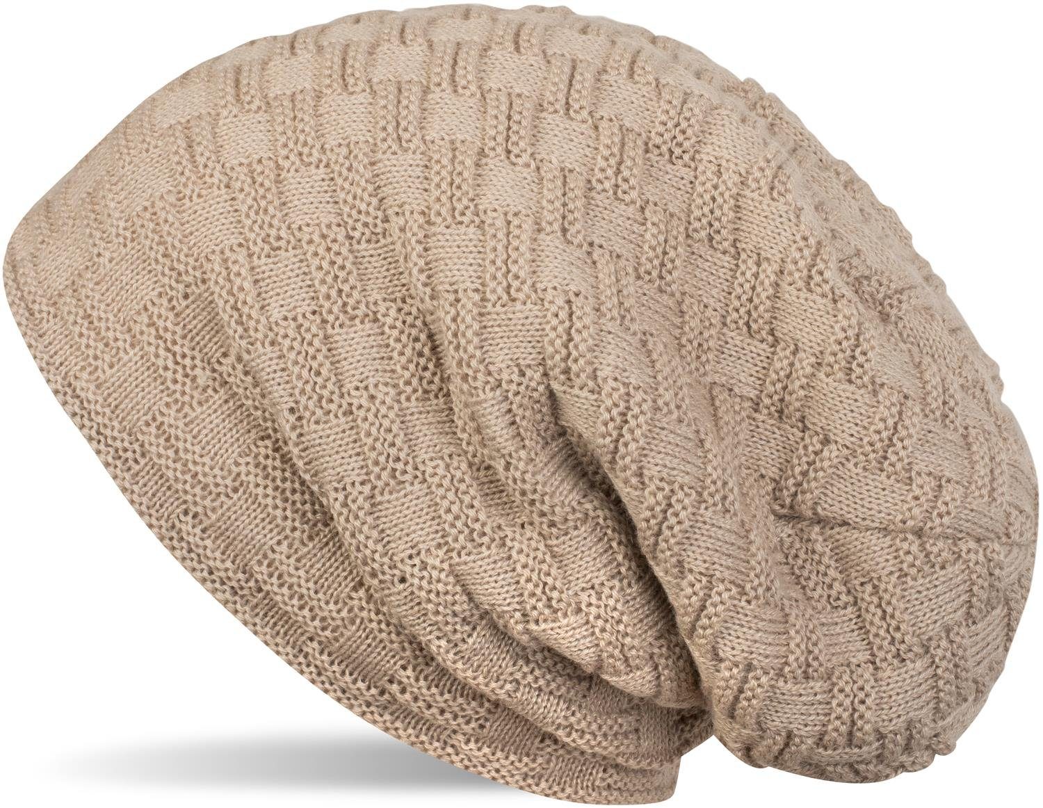 styleBREAKER Strickmütze Feinstrick Beanie mit Flecht günstig online kaufen