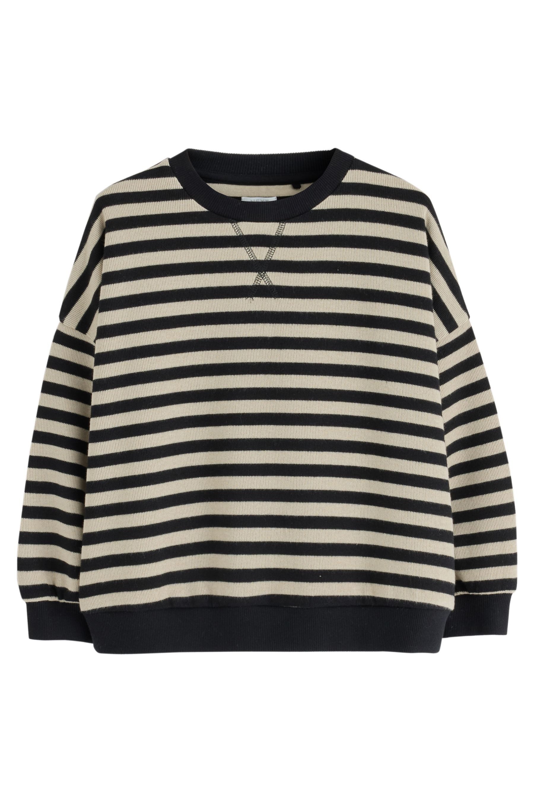 Next Sweater Geripptes, gemütliches Oversized Fit Sweatshirt (1-tlg)