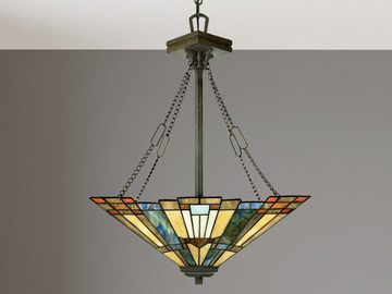 meineWunschleuchte LED Pendelleuchte, LED wechselbar, warmweiß, Tiffany Lampe hängend Landhausstil über-n Esstisch & Treppenhaus Ø44cm
