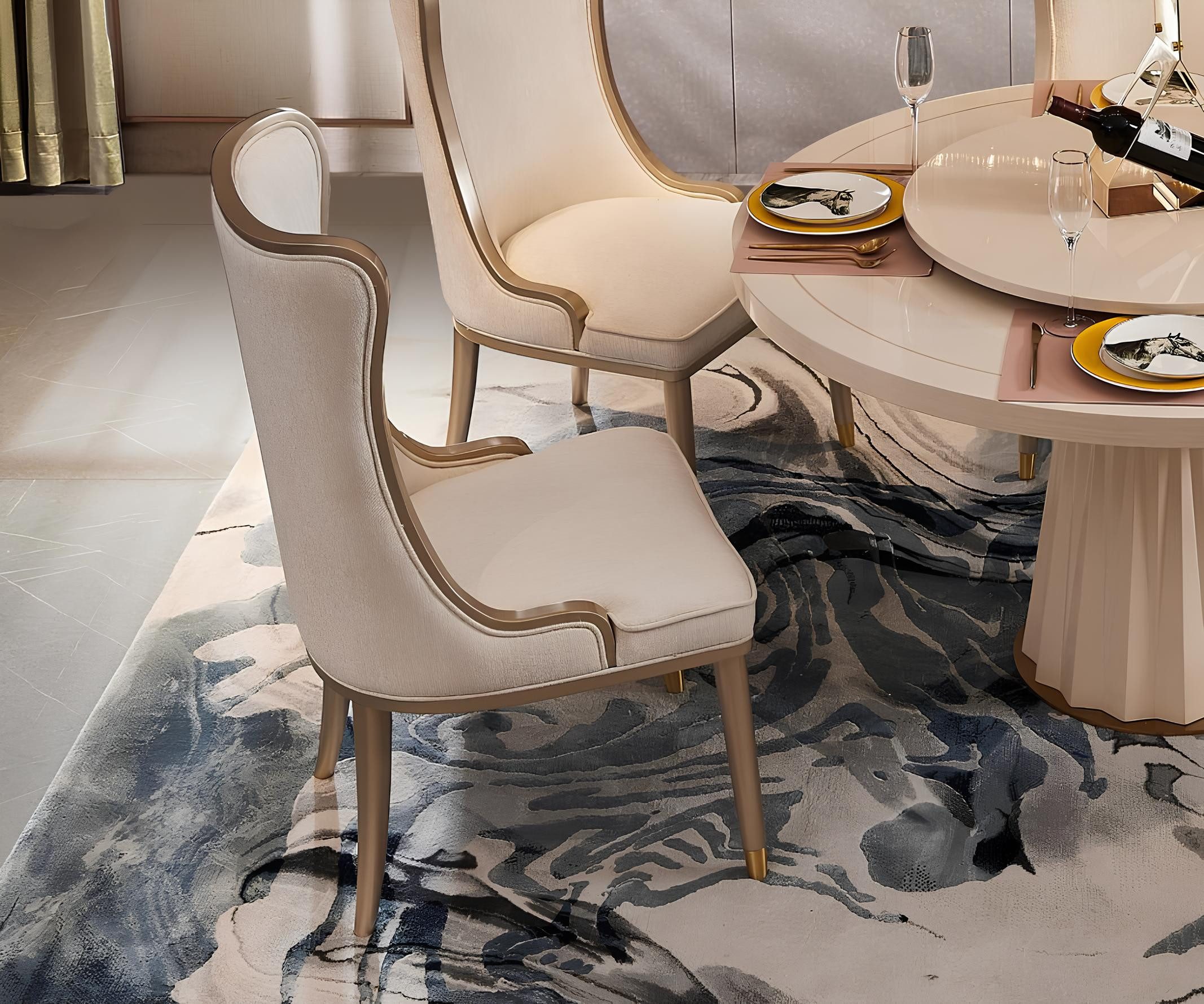 Esszimmerstuhl Stuhl Esszimmer Polster Stühle Lounge Textil Lehnstuhl Sofort