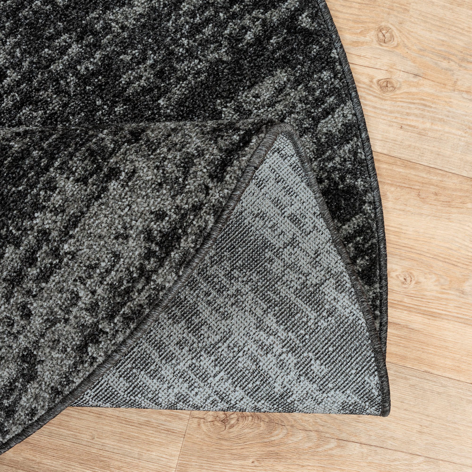 Sanat Teppich Oslo, rund, Höhe: 10 mm, Kurzflor, Wohnzimmer, Schlafzimmer, fussbodenheizungsgeeignet
