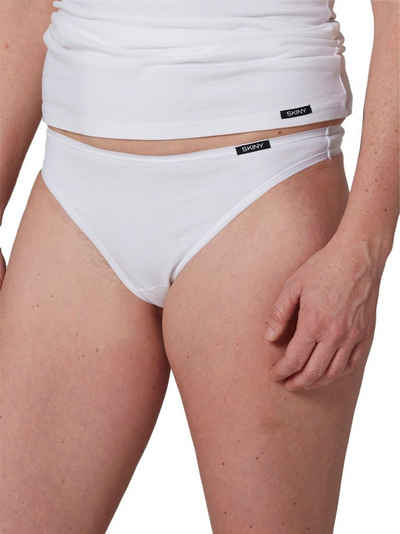 Skiny String Damen String 2er Pack Cotton Advantage (Packung, 2-St) extra flache Nähte