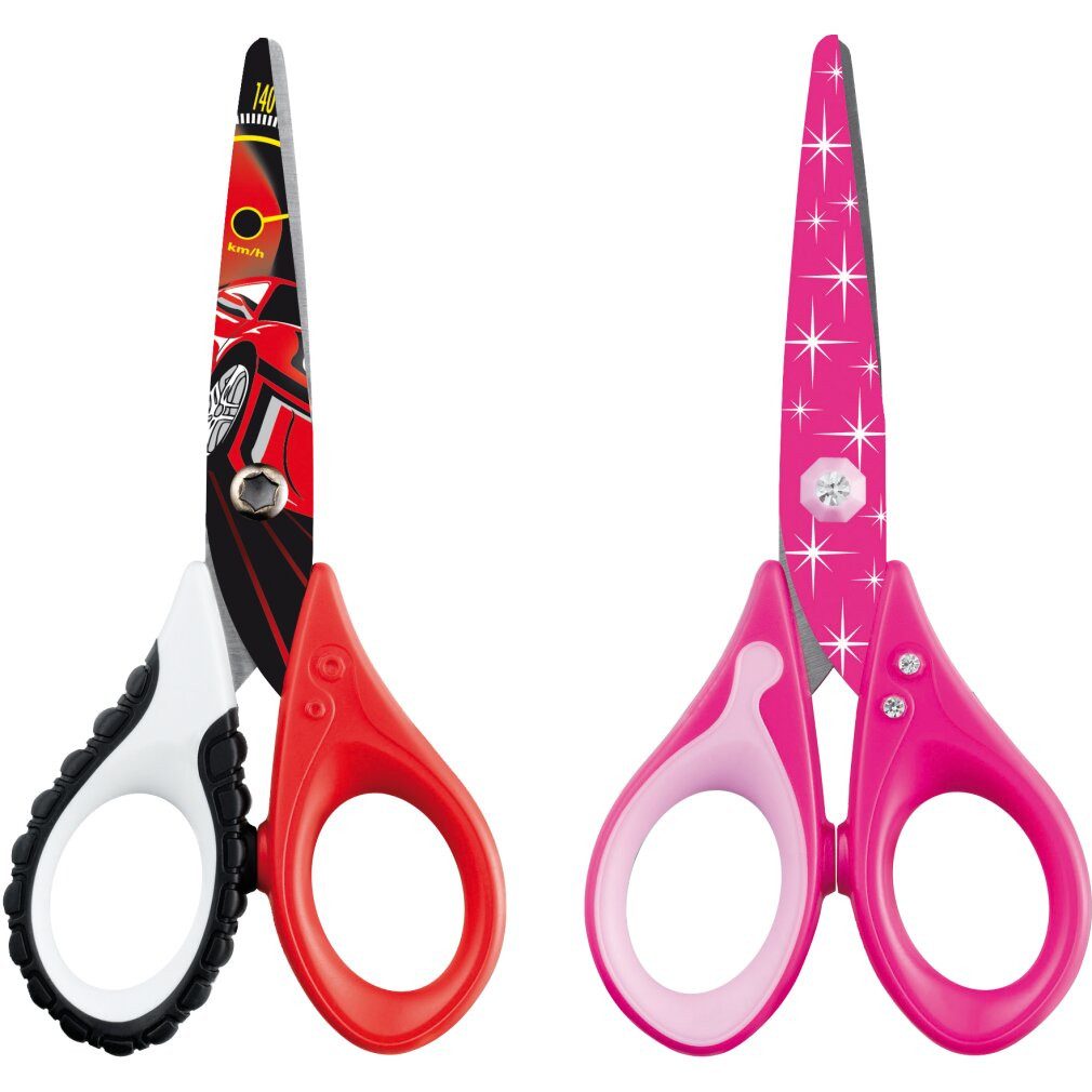 MAPED Papierscheren 470010 - Craft Scissors Tatoo, 13 Cm, Printed Blades, Rounded Tip