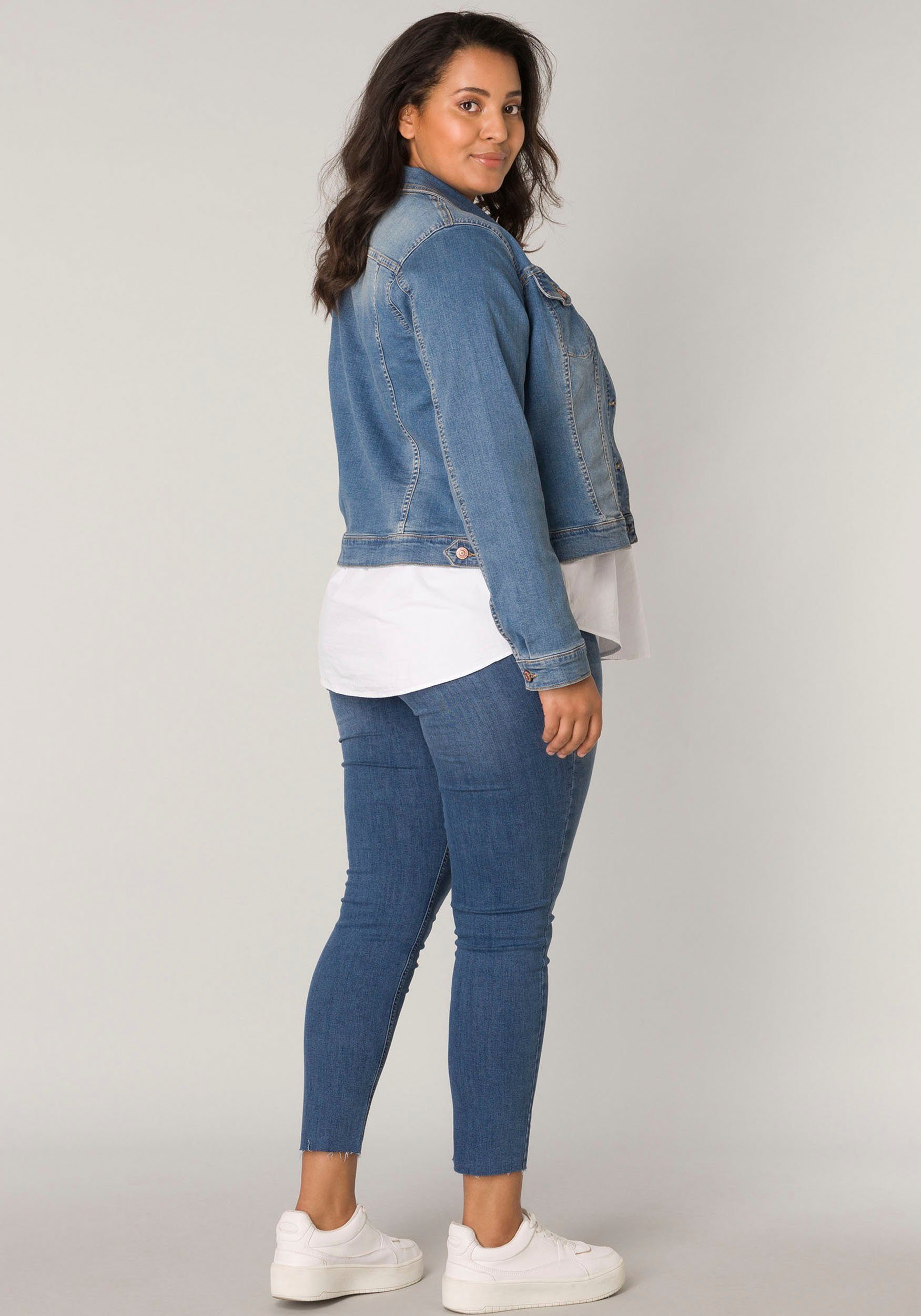 Basic BAS-Yamila Level Curvy Modisches Jeansjacke Base