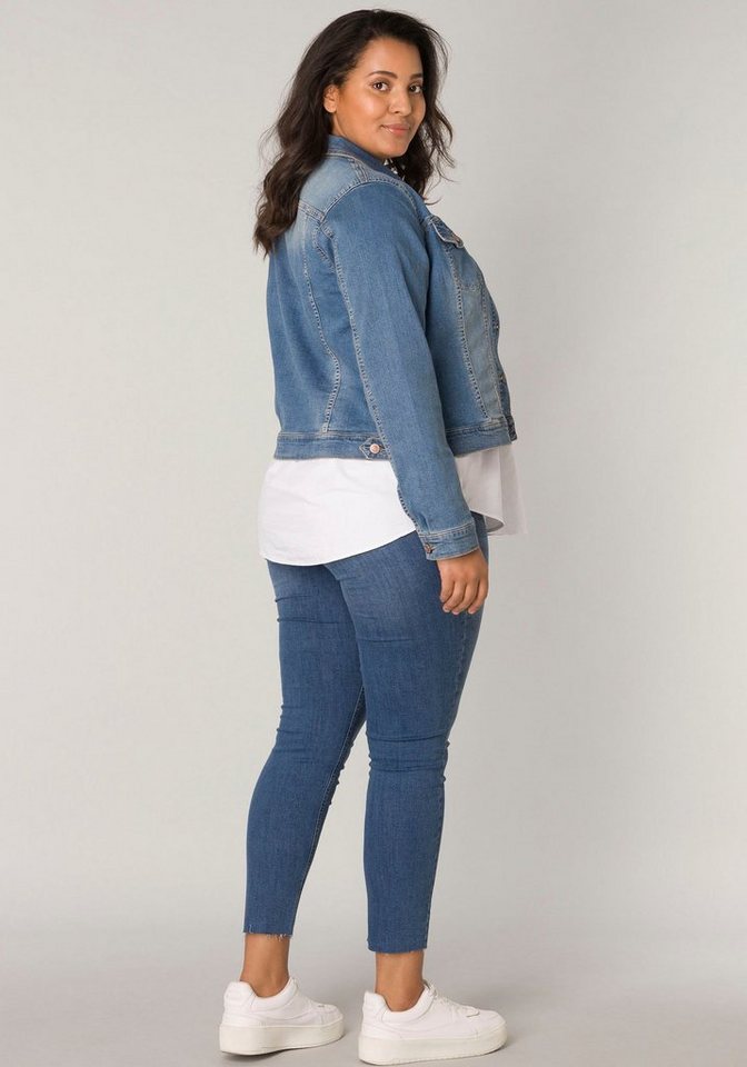 Base Level Curvy Jeansjacke BAS-Yamila Modisches Basic