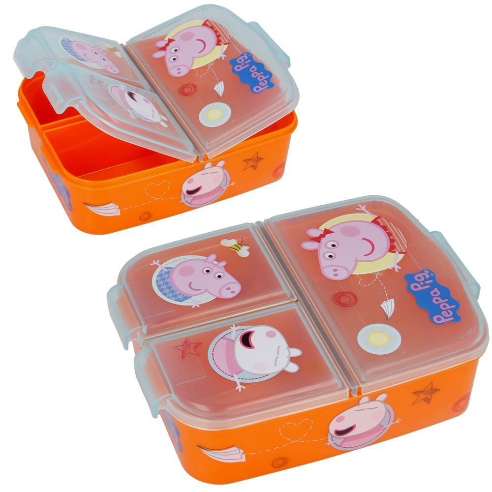 Peppa Pig Lunchbox Brotdose Peppa Pig 3 Fächer Peppa Wutz Lunch to Go Vesper Dose