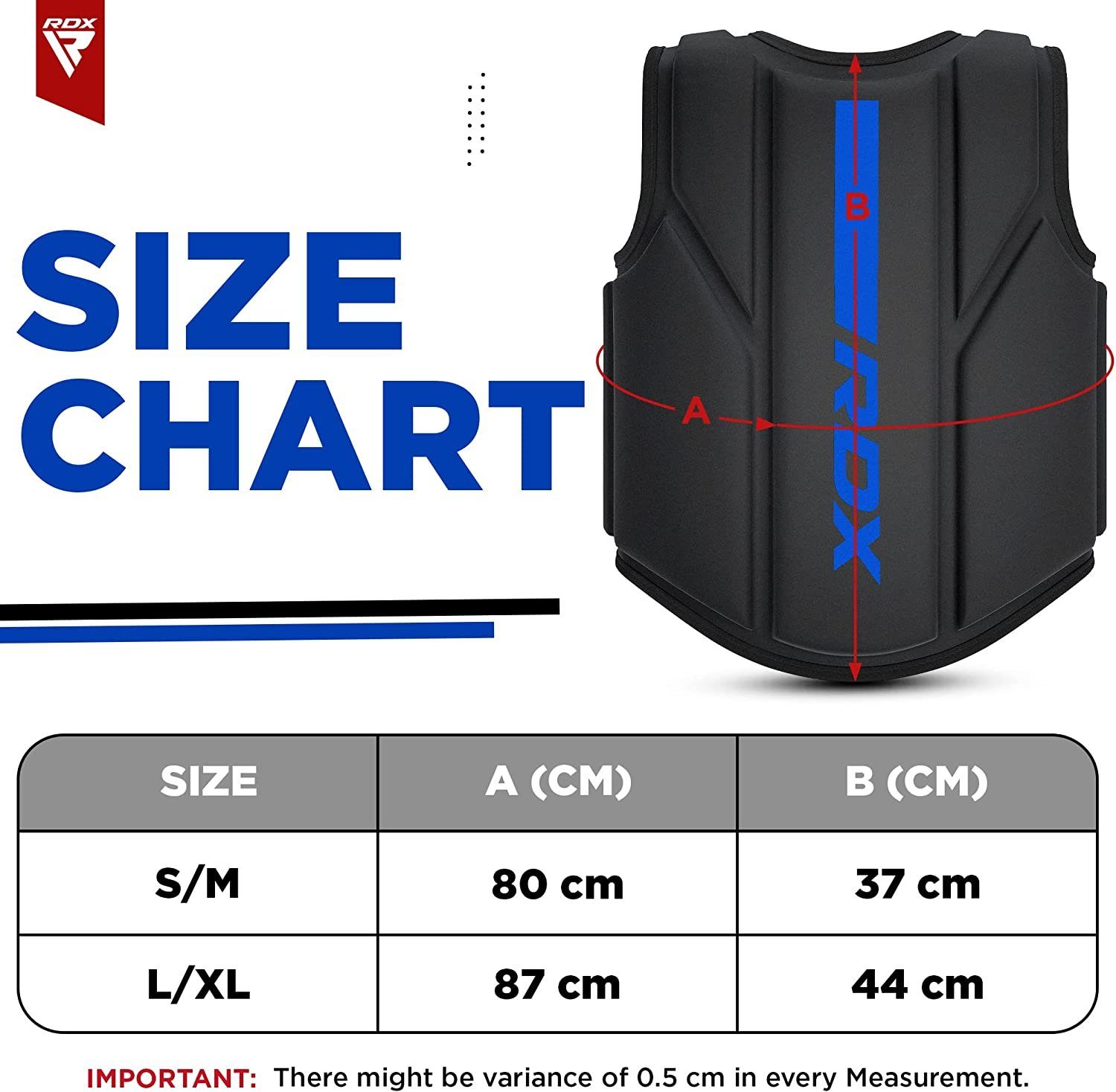 RDX Sports Brustprotektor RDX Body Protection Martial Arts, Chest Guard Bauchschutz Kickboxen