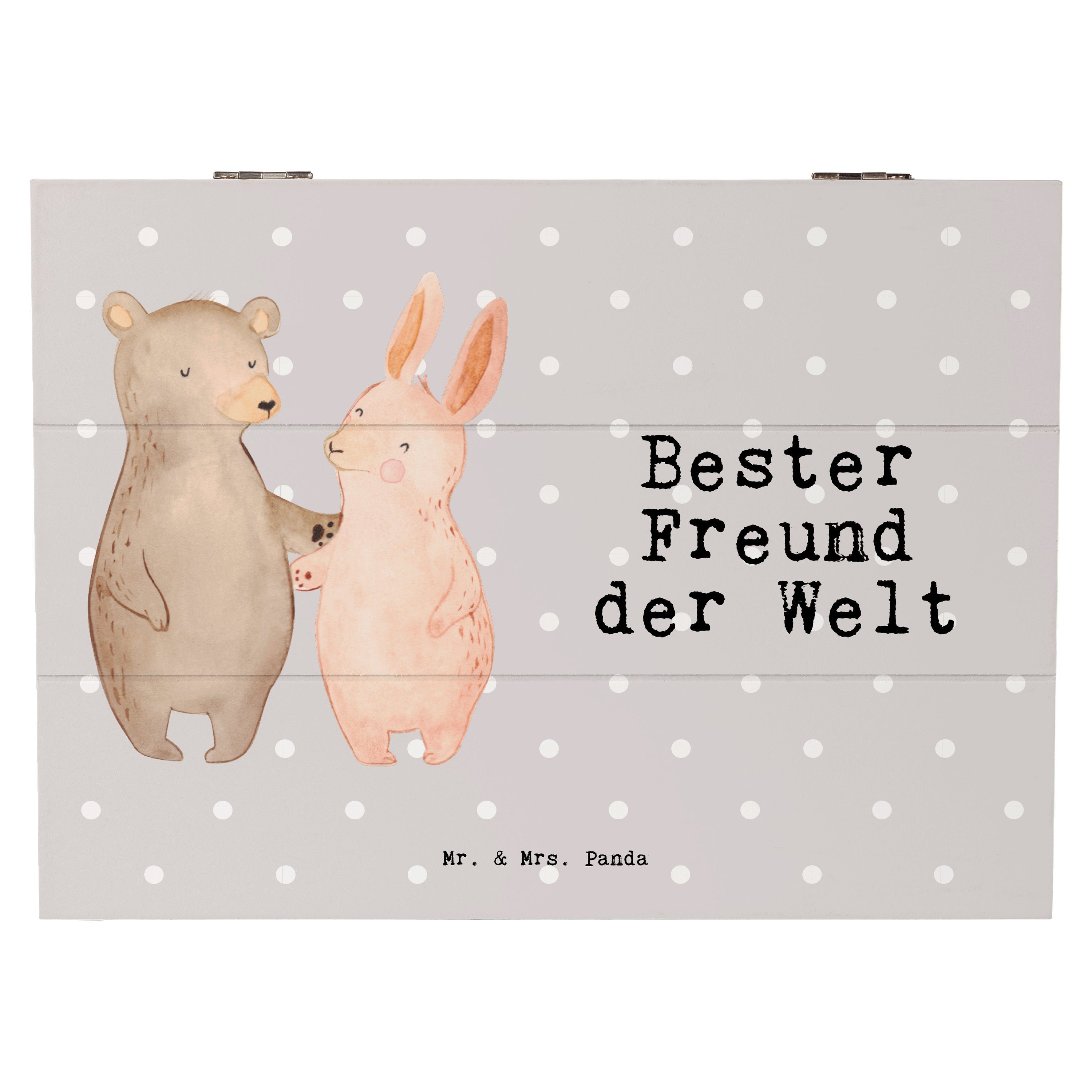 Mr. & Mrs. Panda Dekokiste 25 x 18 cm Hase Bester Freund der Welt