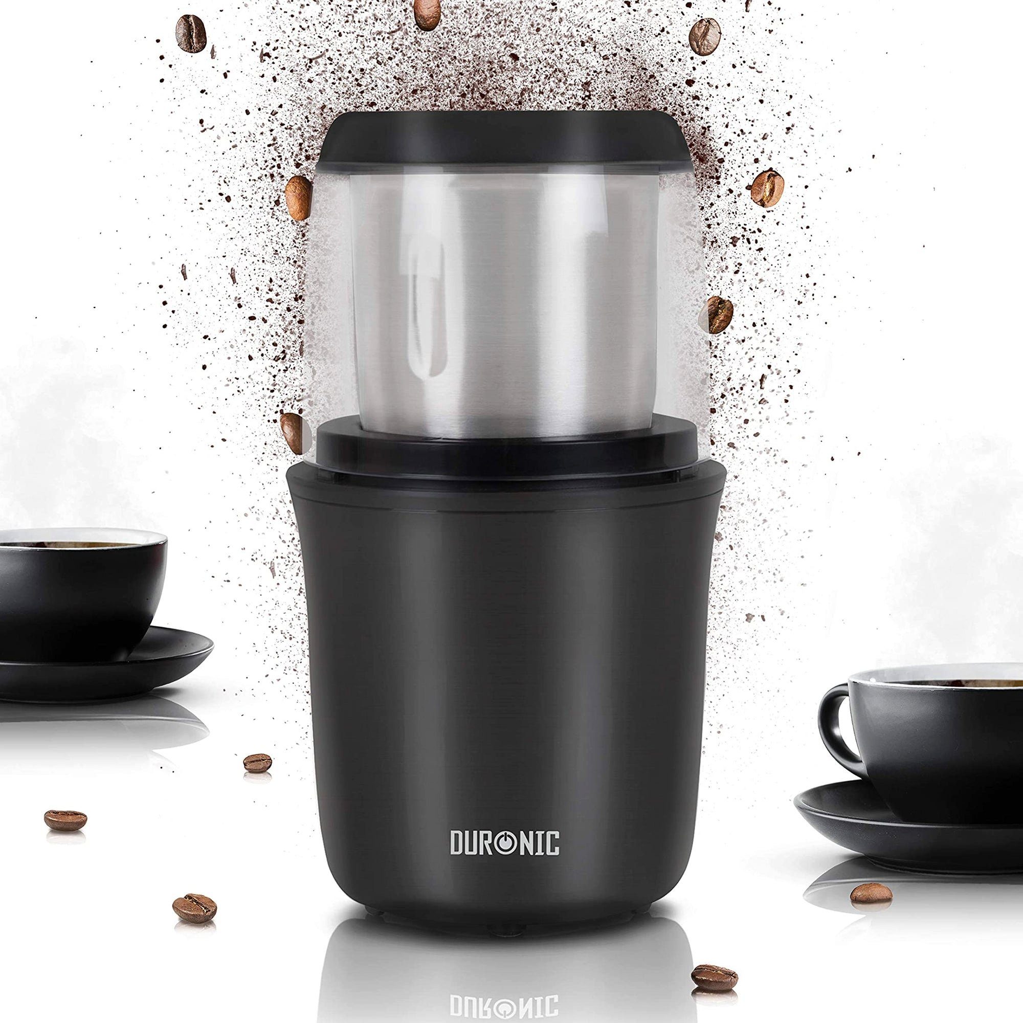Duronic Kaffeemühle CG250, Kaffeemühle Gewürzmühle Für Kaffee Nüsse Gewürze Kaffeebohnen