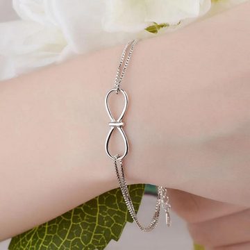 Felino Silberarmband Armband Infinity Damen Frauen Diamanten Unendlich Liebe Ewigkeit (1-tlg), 925 Sterling Silber