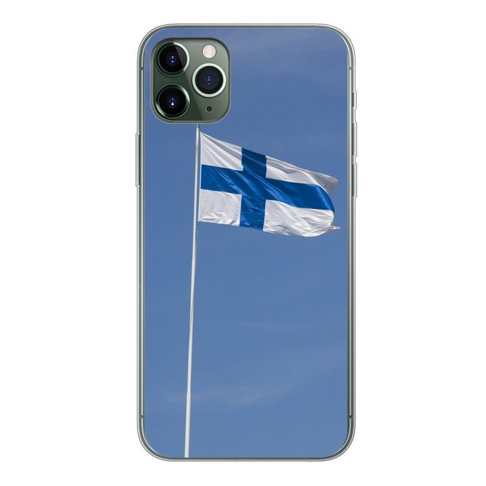 MuchoWow Handyhülle Die Flagge von Finnland mit blauem Himmel Handyhülle Apple iPhone 11 Pro Max Smartphone-Bumper Print Handy