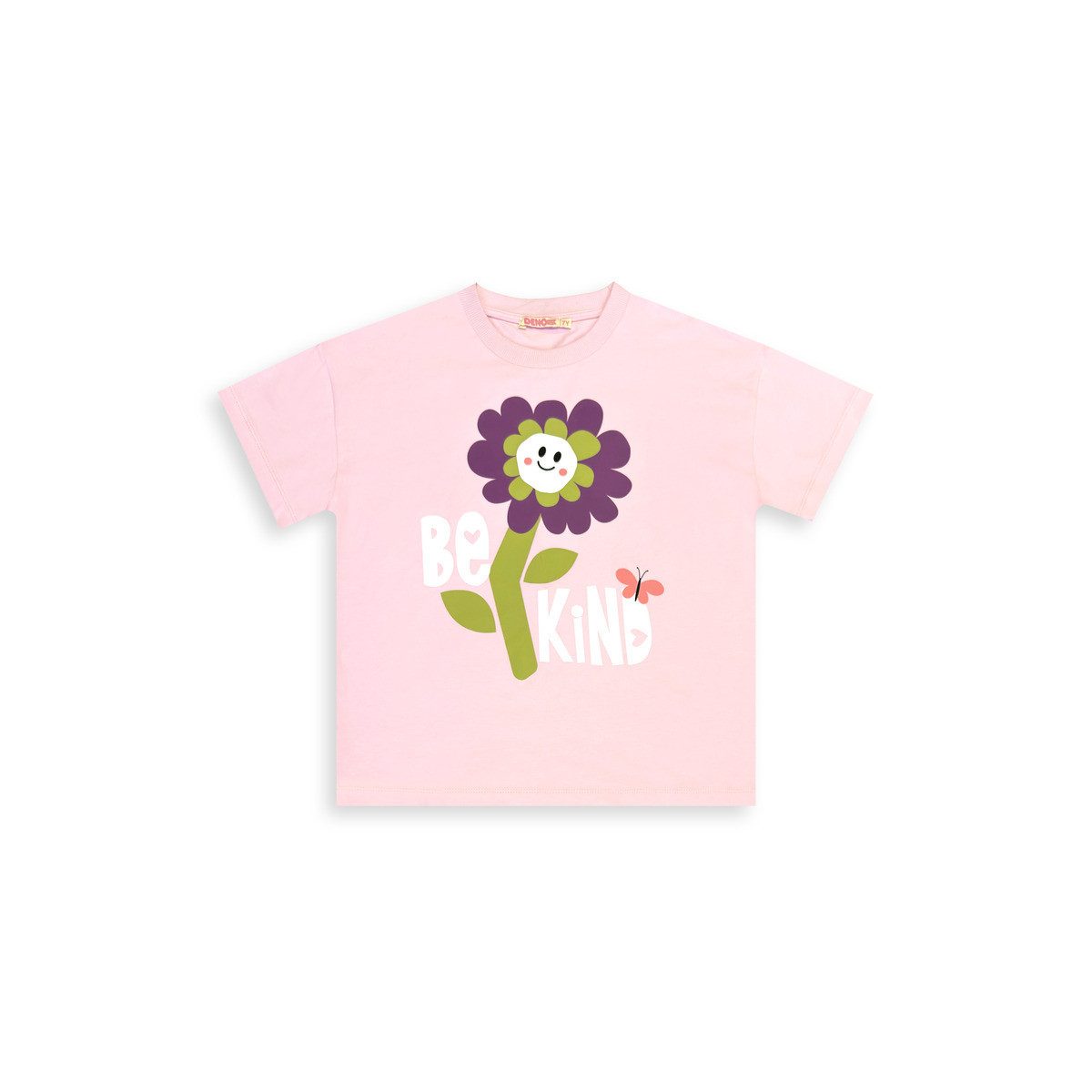 Denokids T-Shirt T-shirt & Leggings Smiling Flowers Mädchen (1-tlg) Outfit-Set, Bekleidungsset, Kombi-Set, 2er-Set, Mini Set