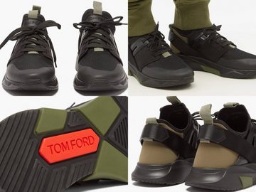 Tom Ford TOM FORD Jago Suede-Trim Mesh Sneakers Schuhe Shoes Turnschuhe Trainer Sneaker