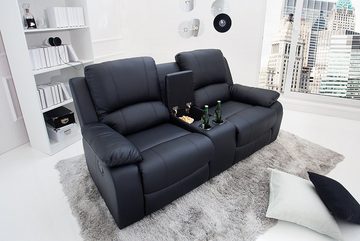 riess-ambiente TV-Sessel HOLLYWOOD 188cm schwarz, Wohnzimmer · Kunstleder · mit Getränkehalter · Modern Design