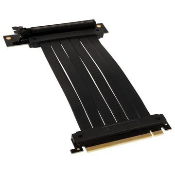 PHANTEKS »PCI-E x16 Riser Flachband-Kabel« Computer-Kabel, 90 Grad, 22 cm lang, flexibel, Riser Kabel, für Grafikkarte, Schwarz