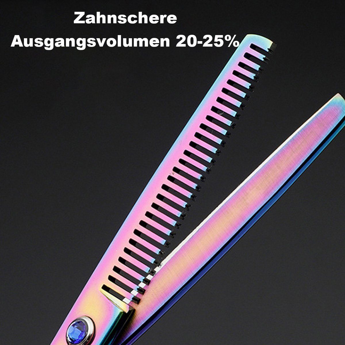 Haarschere Juoungle Professionelles Regenbogenfarbe Haarschneidescheren-Set,Edelstahl,