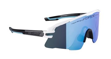 FORCE Fahrradbrille Sonnenbrille FORCE AMBIENT weiss-hellblau