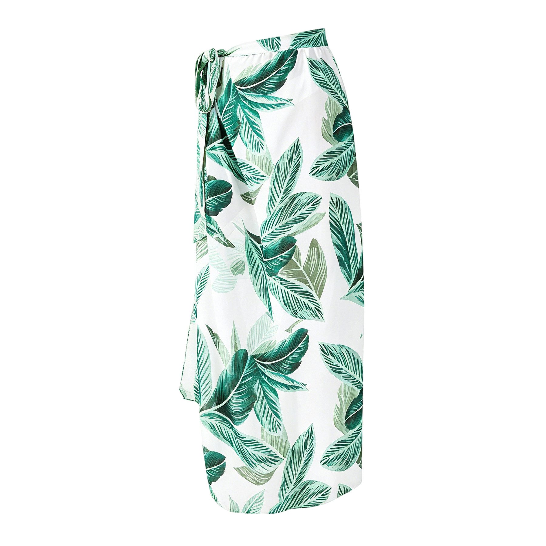 Mutig Sommerrock Damen Sarong Pareo aus Chiffon, Sexy Bikini Cover Up (Leichter & Luftiger Wickelrock lang mit seitlicher Schnürung, Strandkleid für Sommer) Strandurlaub & Pool, Badeanzug Überwurf