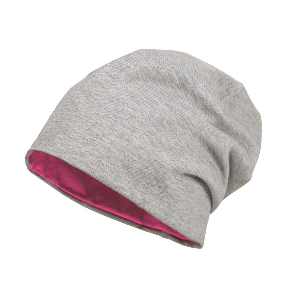 MAXIMO Jerseymütze GOTS KIDS-Beanie, reversible Uni/Melange, Futter, UV 50 (1-St) Baumwolljersey
