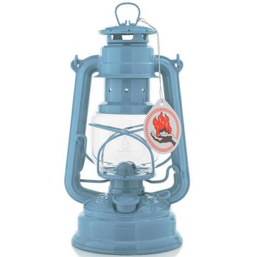 Feuerhand Outdoorkerze Sturmlaterne 276 inkl. Reflektorschirm (Spar-Set, 2-tlg., 1 x Lampe + 1 x Schirm), Farbe: Pastel Blue, pulverbeschichtet