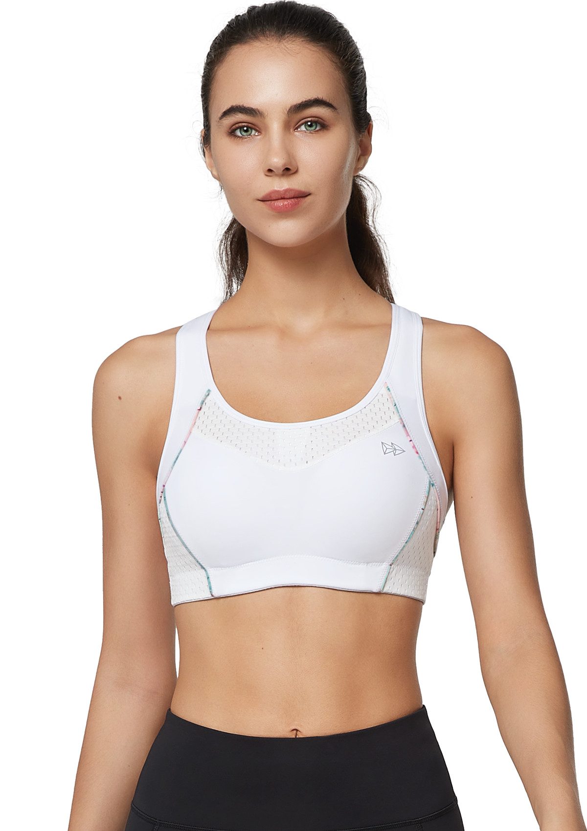 Yvette Sport-BH Starker halt, mit integrierte Cups, Ringerrücken, Lauf Fitness bra 080160