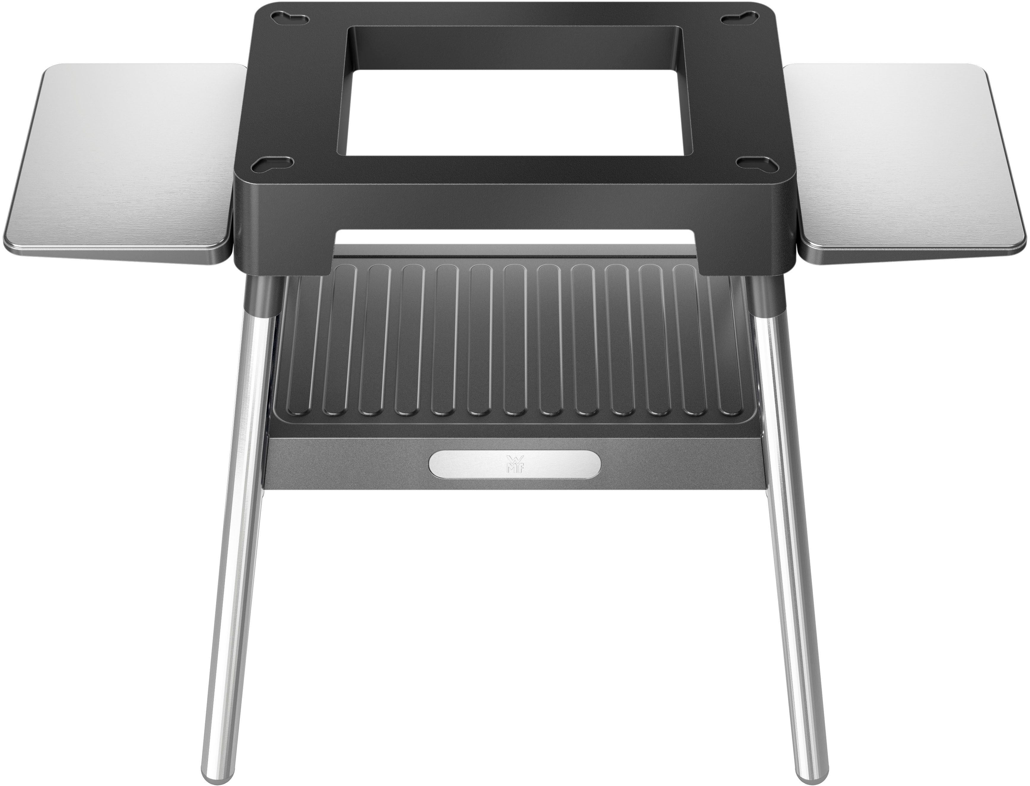 WMF Standgrill Standfuß 0415890011 Lono Master, stabil, kompakt, Premium-Design, hochwertiger Cromargan Edelstahl