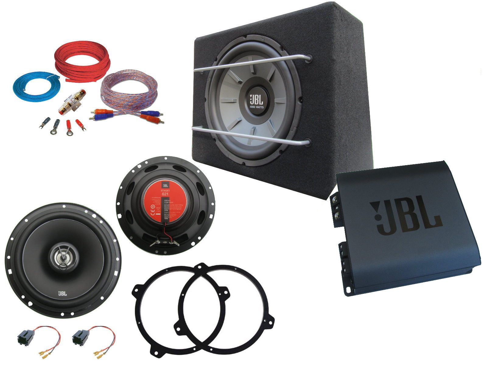 DSX JBL Set für BMW 3er E46 Lautsprecher Subwoofer Verstärker Kabel Auto-Lautsprecher (900 W)