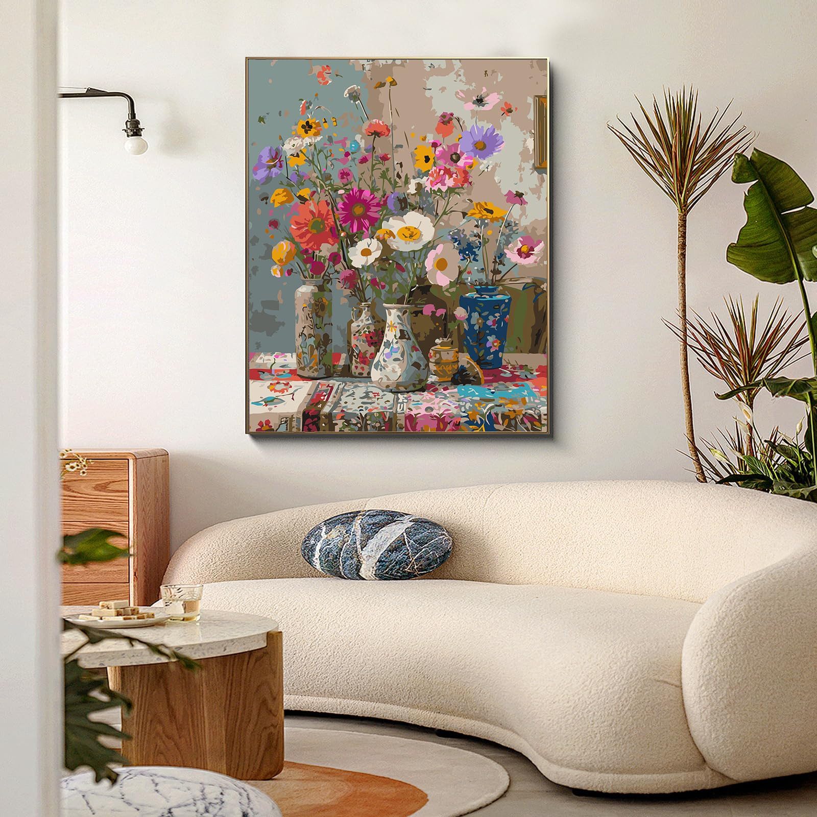 CLTYQ Malen nach Zahlen Malen-nach-Zahlen-Set für Erwachsene, Blumenmuster, günstig online kaufen