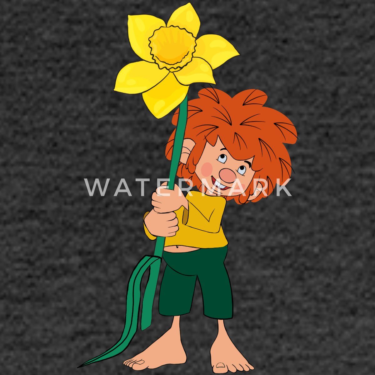 Spreadshirt T-Shirt Pumuckl Design Mit Gelber günstig online kaufen
