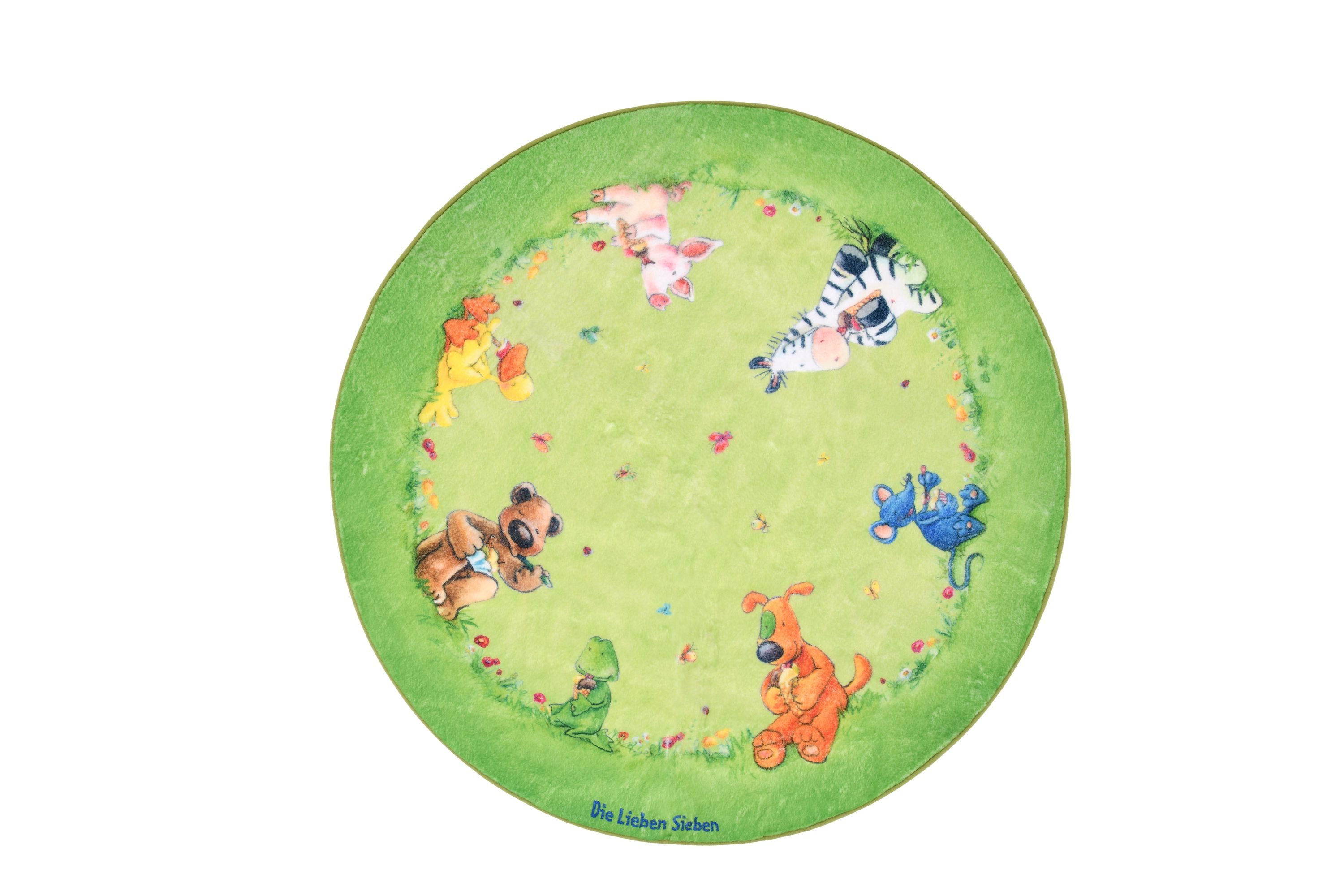 Die Lieben Sieben Kinderteppich Die Lieben Sieben soft grün rund, rund
