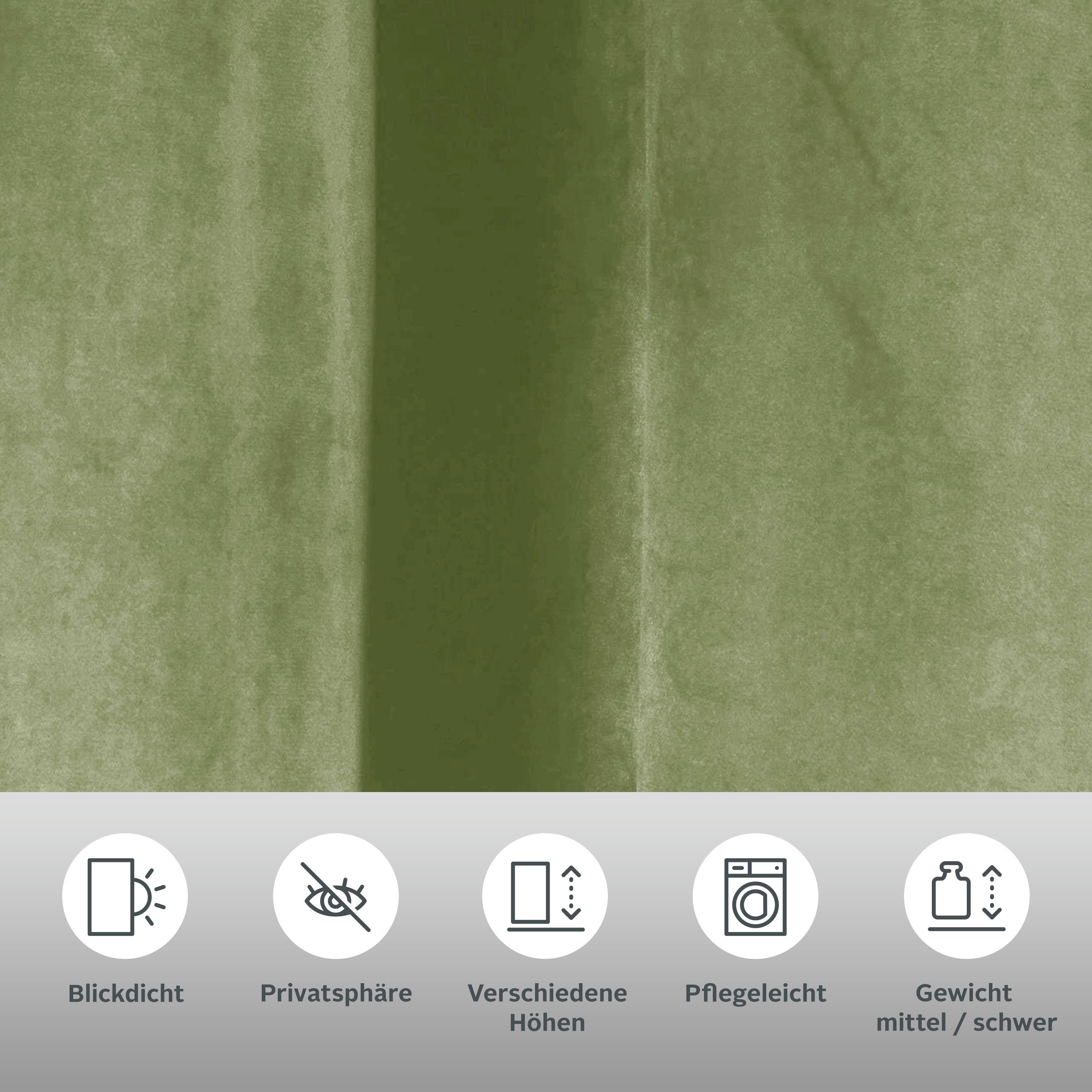 LeGer Home by Lena Gercke Vorhang Samt Ladina (1 St), Ösen, blickdicht, Polyester, blickdichter Vorhang, Samt Vorhang