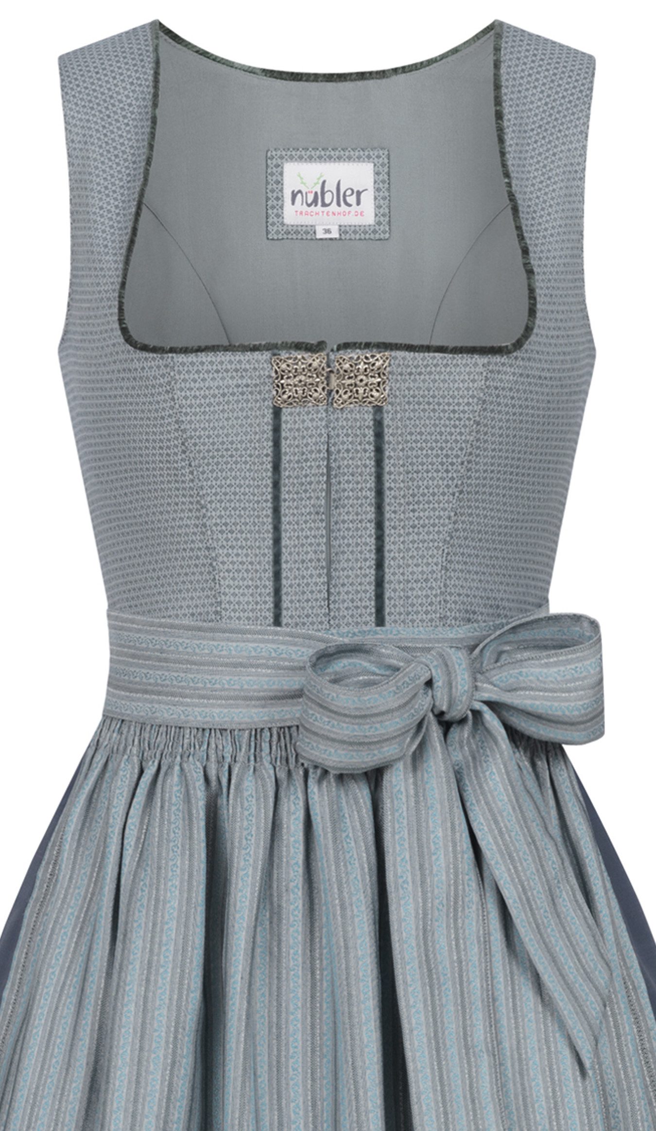 Nübler Dirndl Langes Dirndl Gill in Silber von Nübler