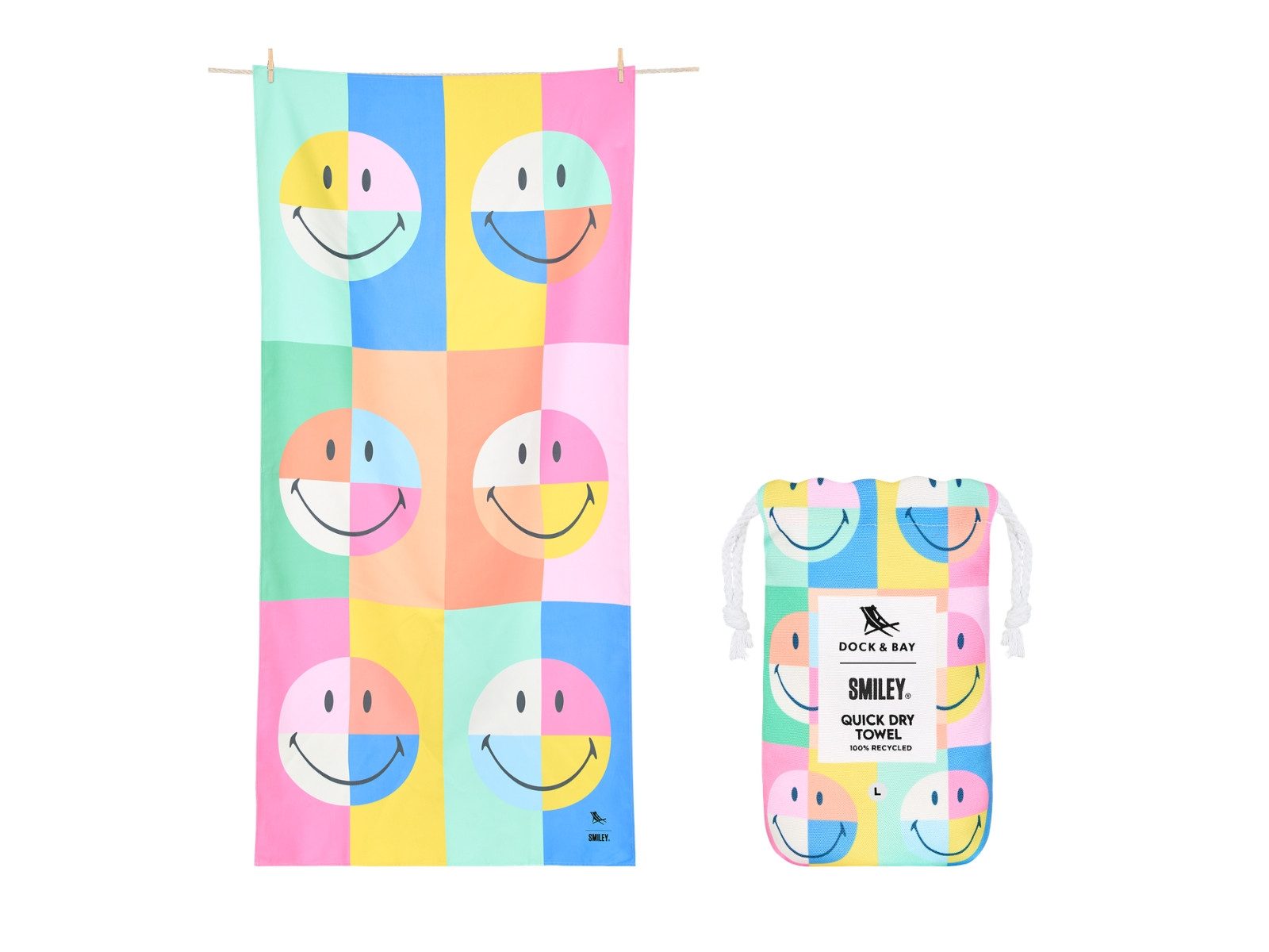 Dock & Bay LTD c/o Strandtuch Beach Towel L Feelin' Good 160x90cm, Polyester (TOWLB-DOB-LG-CALM)