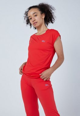 SPORTKIND Funktionsshirt Tennis Loose Fit Shirt Mädchen & Damen rot